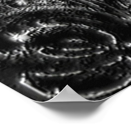 Charcoal Mandala Poster (Ecke)