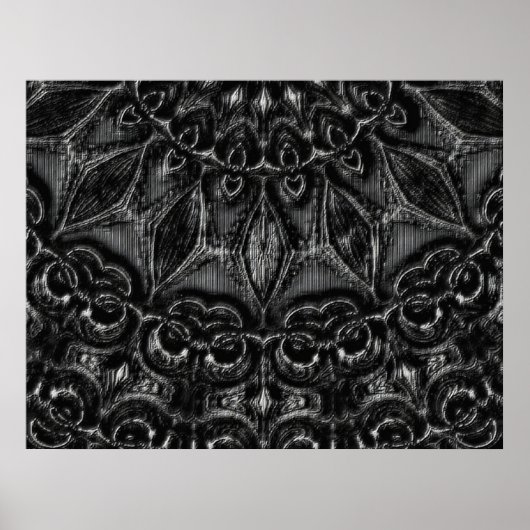 Charcoal Mandala Poster (Vorne)
