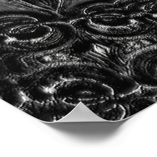 Charcoal Mandala Poster (Ecke)