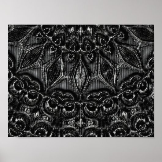 Charcoal Mandala Poster (Vorne)