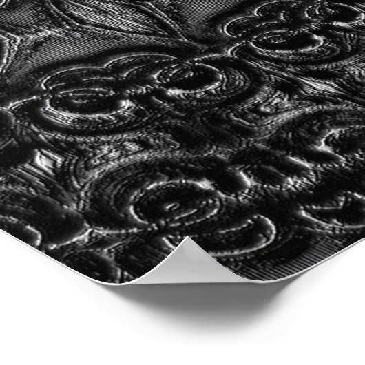 Charcoal Mandala Poster (Ecke)