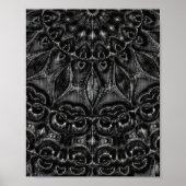 Charcoal Mandala Poster (Vorne)