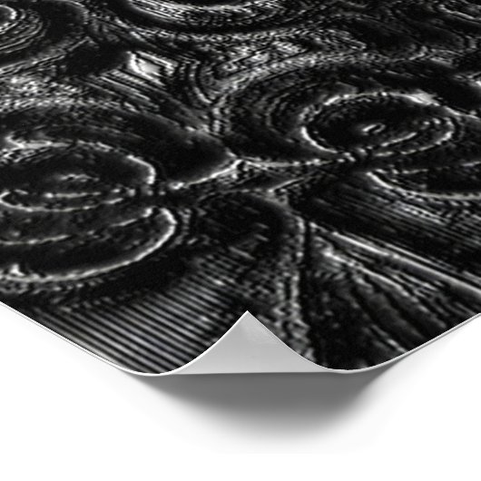 Charcoal Mandala Poster (Ecke)