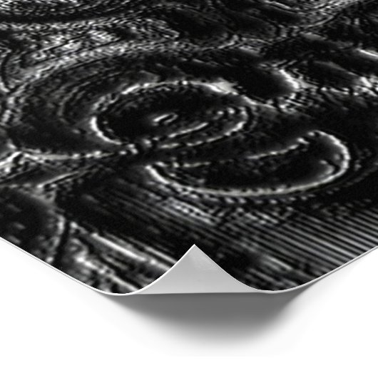 Charcoal Mandala Poster (Ecke)