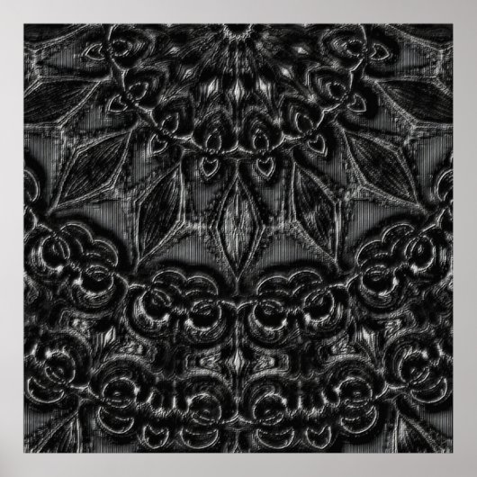 Charcoal Mandala Poster (Vorne)
