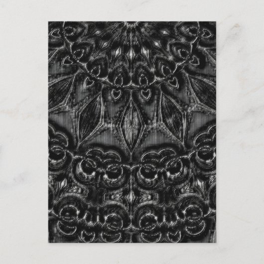 Charcoal Mandala Postkarte (Vorderseite)
