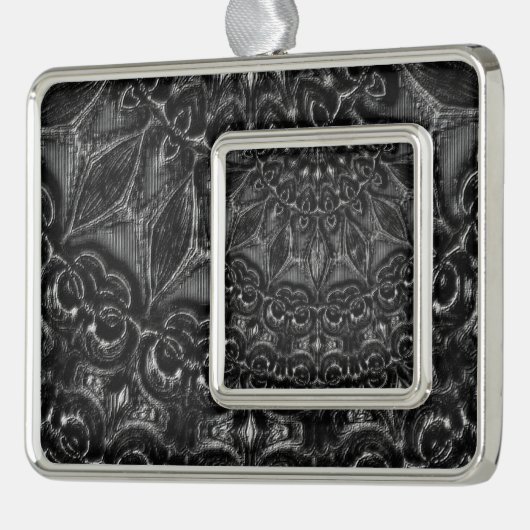 Charcoal Mandala Rahmen-Ornament Silber (Links)