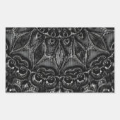 Charcoal Mandala Rechteckiger Aufkleber (Vorderseite)