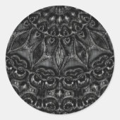 Charcoal Mandala Runder Aufkleber (Vorderseite)