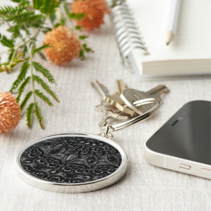 Charcoal Mandala Schlüsselanhänger