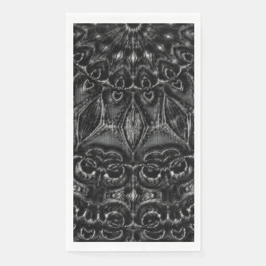 Charcoal Mandala Serviette (Vorderseite)