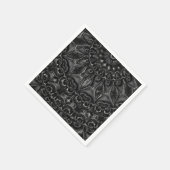 Charcoal Mandala Serviette (Ecke)