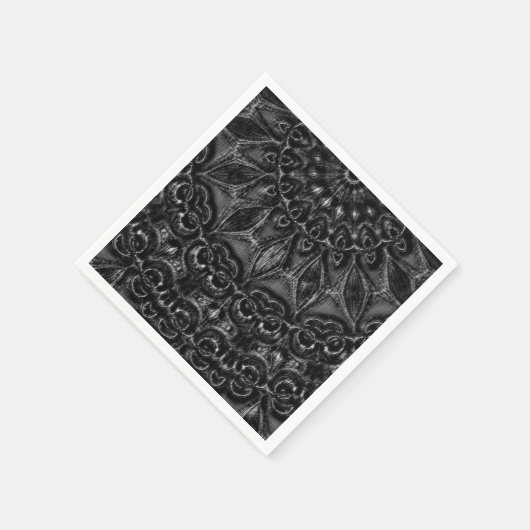 Charcoal Mandala Serviette (Ecke)