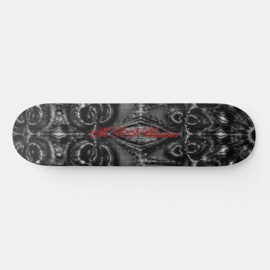 Charcoal Mandala Skateboard (Horizontal)