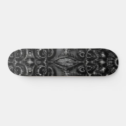 Charcoal Mandala Skateboard (Horizontal)