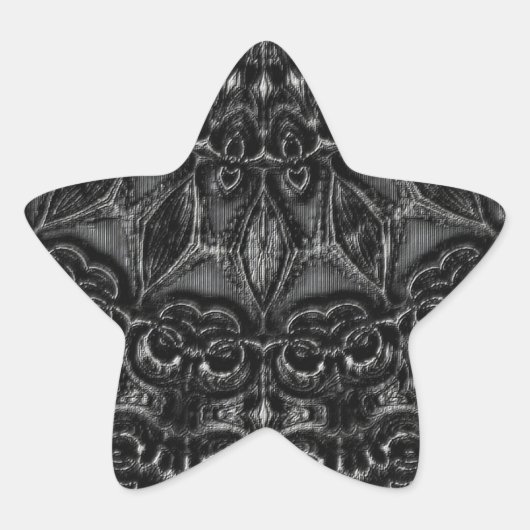 Charcoal Mandala Stern-Aufkleber (Vorderseite)