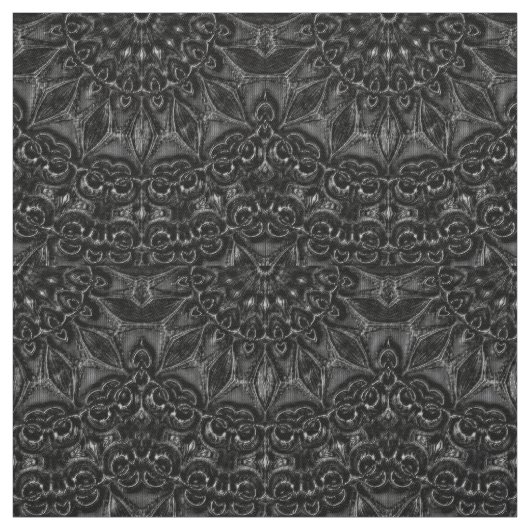Charcoal Mandala Stoff (Muster)