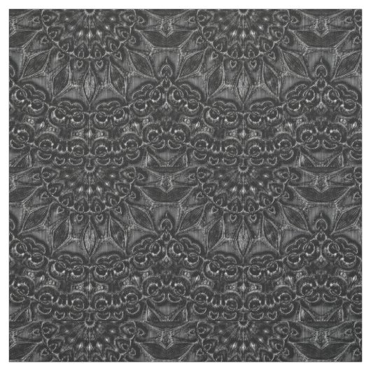 Charcoal Mandala Stoff (Muster)