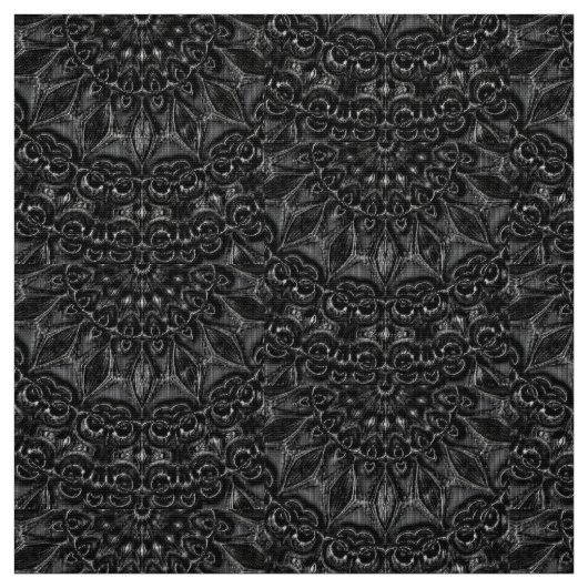 Charcoal Mandala Stoff (Muster)