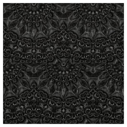 Charcoal Mandala Stoff (Muster)