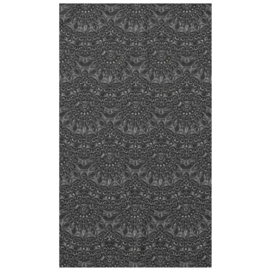Charcoal Mandala Tabletten Tischdecke (Vorderseite)