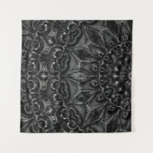 Charcoal Mandala Tapestry Wandteppich (Vorderseite (Horizontal))