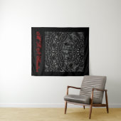 Charcoal Mandala Tapestry Wandteppich (Beispiel (Horizontal))