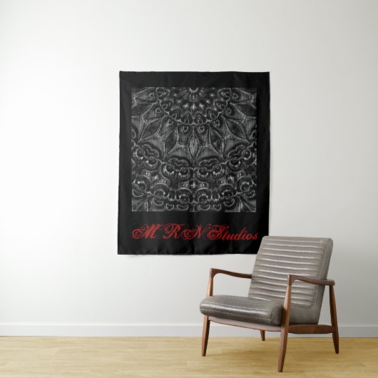 Charcoal Mandala Tapestry Wandteppich (Beispiel)