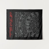 Charcoal Mandala Tapestry Wandteppich (Vorderseite (Horizontal))