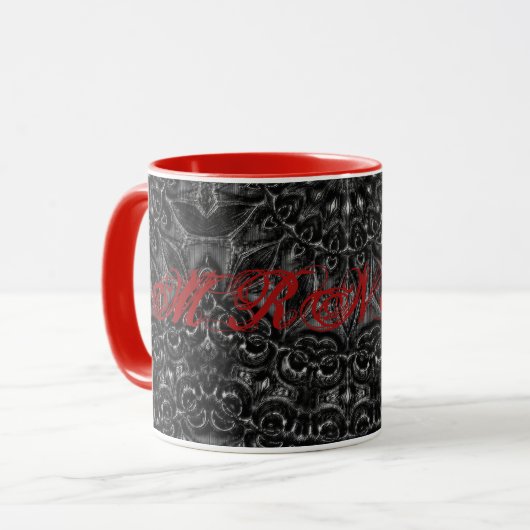 Charcoal Mandala Tasse (Vorderseite Links)
