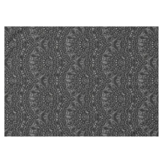 Charcoal Mandala Tischdecke (Vorderseite (Horizontal))