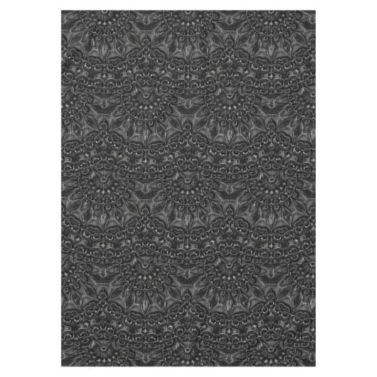 Charcoal Mandala Tischdecke (Vorderseite)