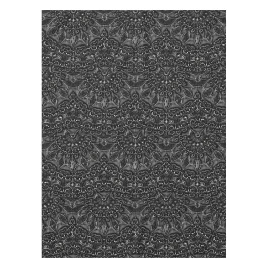 Charcoal Mandala Tischdecke (Vorderseite)