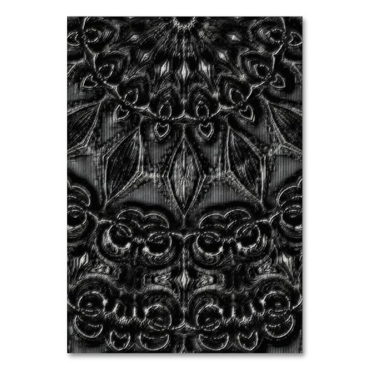 Charcoal Mandala Tischnummer (Vorderseite)