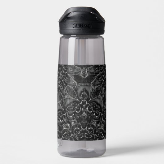 Charcoal Mandala Trinkflasche (Rückseite)
