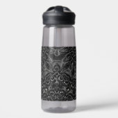 Charcoal Mandala Trinkflasche (Vorne)