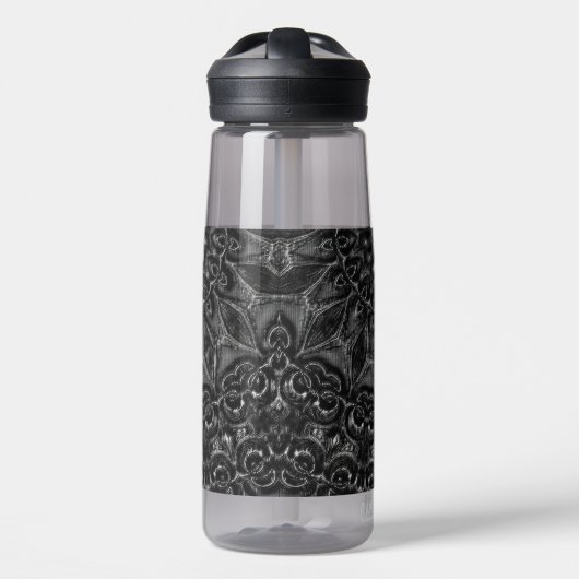 Charcoal Mandala Trinkflasche (Vorne)