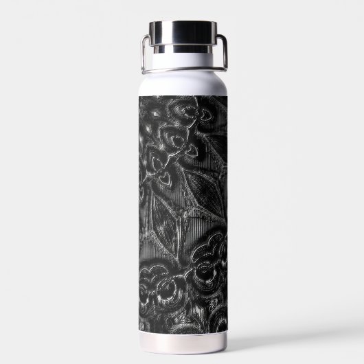 Charcoal Mandala Trinkflasche (Rückseite)