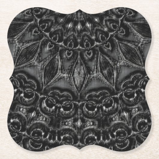 Charcoal Mandala Untersetzer (Vorderseite)