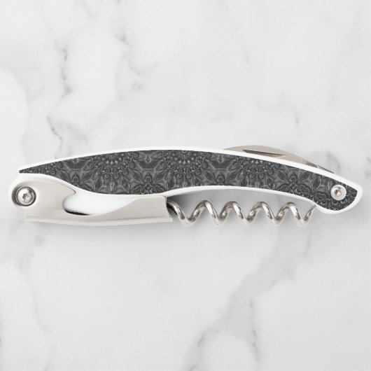 Charcoal Mandala Waiter's Corkschraube Kellnermesser (Vorderseite)
