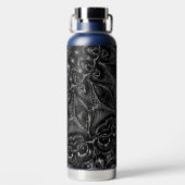 Charcoal Mandala Wasserflasche Trinkflasche (Rückseite)