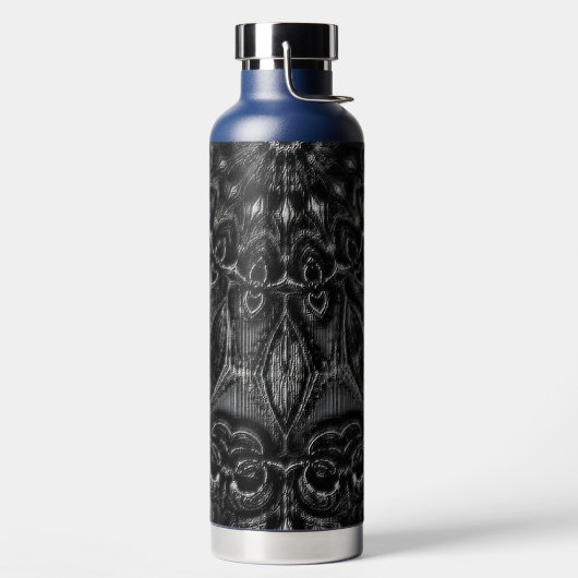 Charcoal Mandala Wasserflasche Trinkflasche (links)
