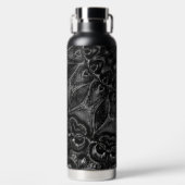 Charcoal Mandala Wasserflasche Trinkflasche (Vorderseite)