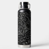 Charcoal Mandala Wasserflasche Trinkflasche (Rückseite)