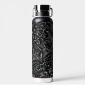 Charcoal Mandala Wasserflasche Trinkflasche (Rückseite)