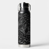 Charcoal Mandala Wasserflasche Trinkflasche (Vorderseite)