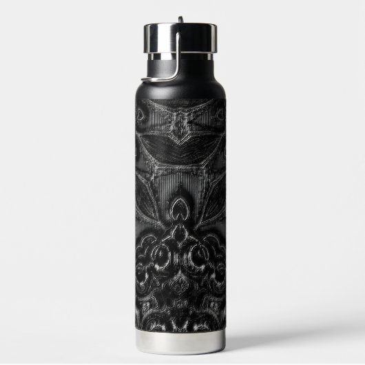 Charcoal Mandala Wasserflasche Trinkflasche (rechts)
