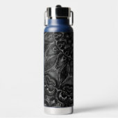 Charcoal Mandala Wasserflasche Trinkflasche (Vorderseite)