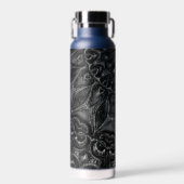 Charcoal Mandala Wasserflasche Trinkflasche (Vorne)