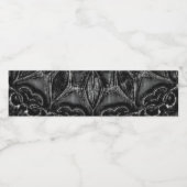 Charcoal Mandala Wasserflaschenetikett (Einzelnes Label)